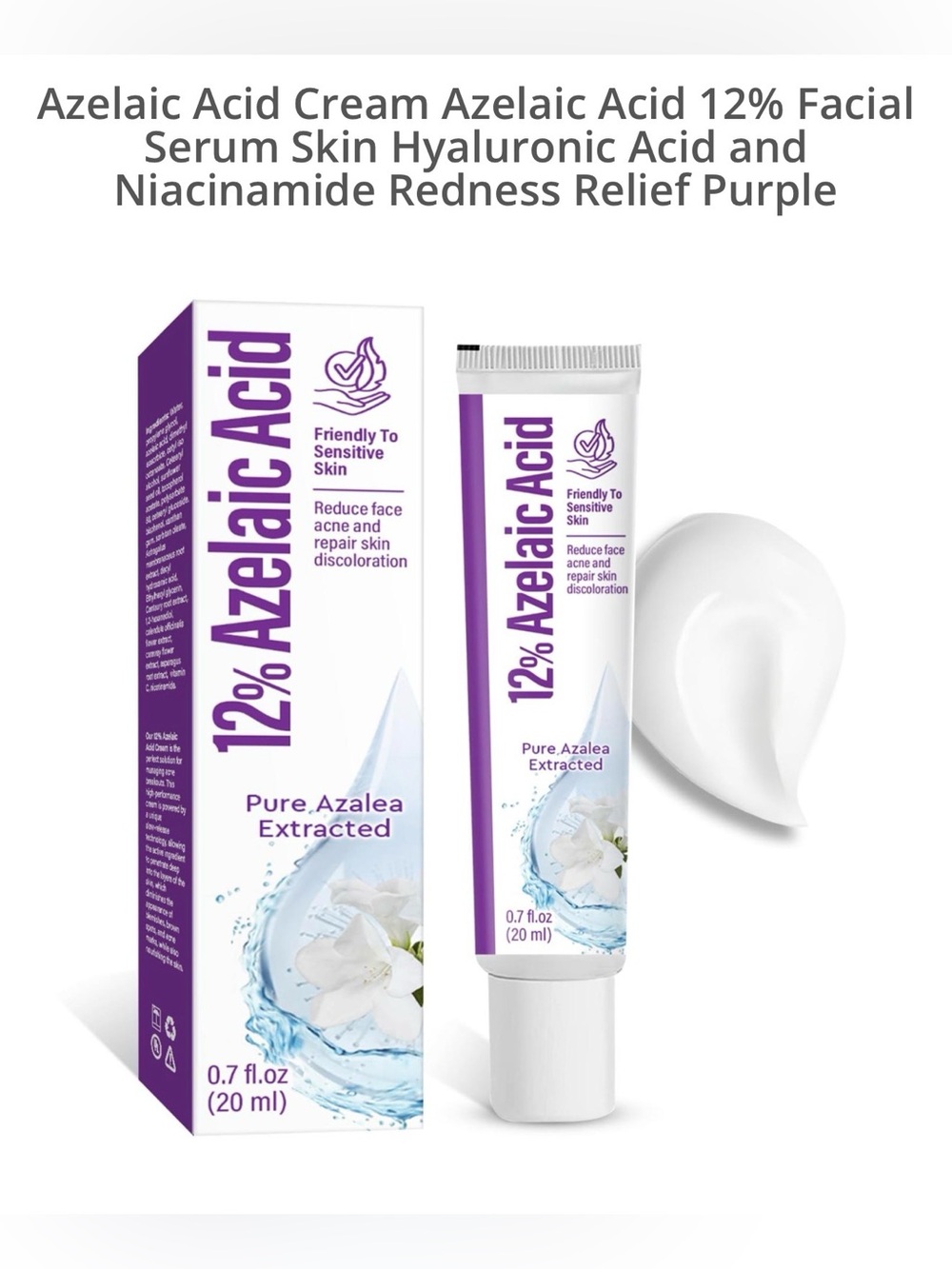 Azelaic Acid 12% Cream - Purple Skin Calming Serum